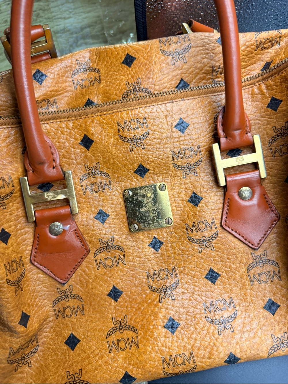 MCM Visetos Cognac Boston/COA) included / vintage - Picture 5 of 13